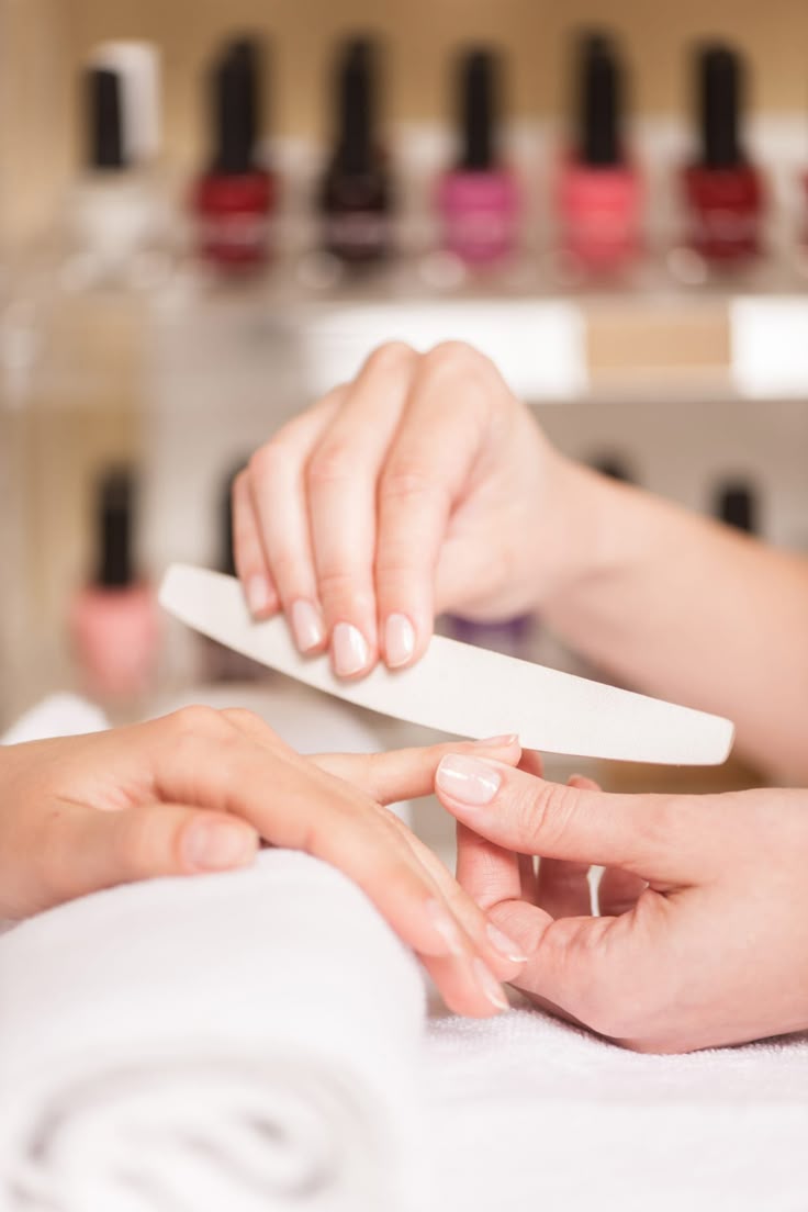 Close-up of a flawless glossy manicure